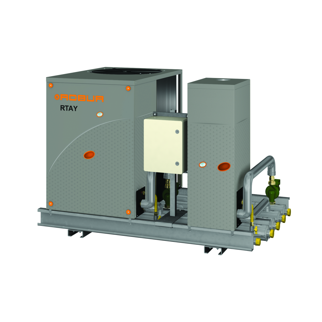 RTAY multiple linked system: heat pump with boiler